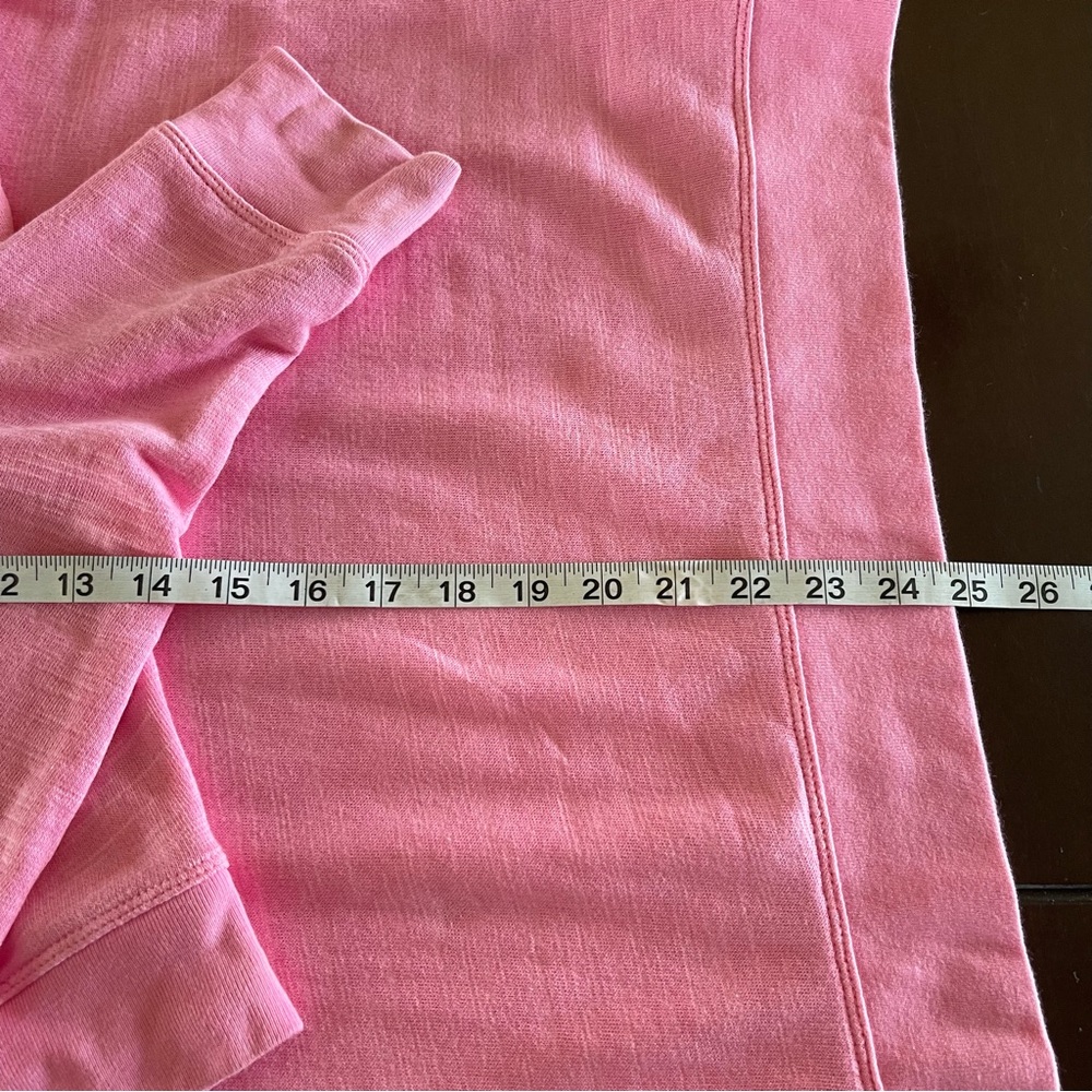 J. Crew women’s size M Pink Slub Cotton French Terry Crewneck Sweatshirt - Picture 6 of 6